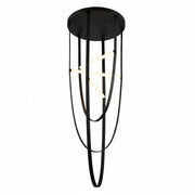 Leather Light Siyah Deri Sarkıt Avize 180 Cm