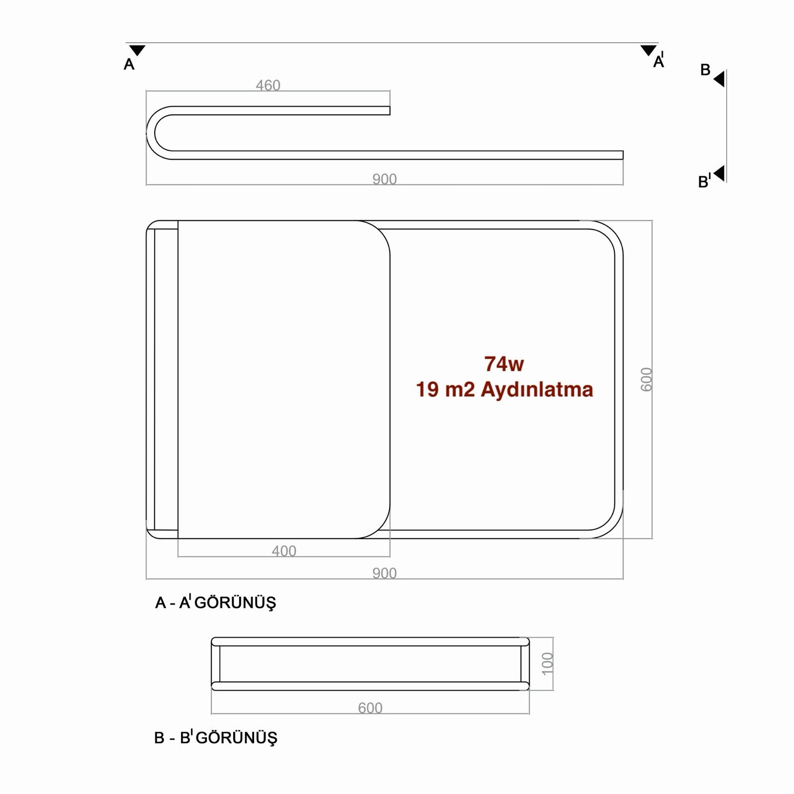 Led Avize Plafonyer Hanger 90 Cm