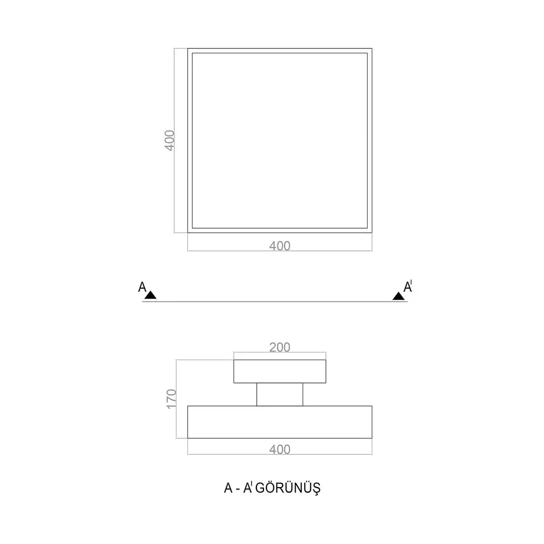 Led Avize Plafonyer Scaro 40 x 40 Cm