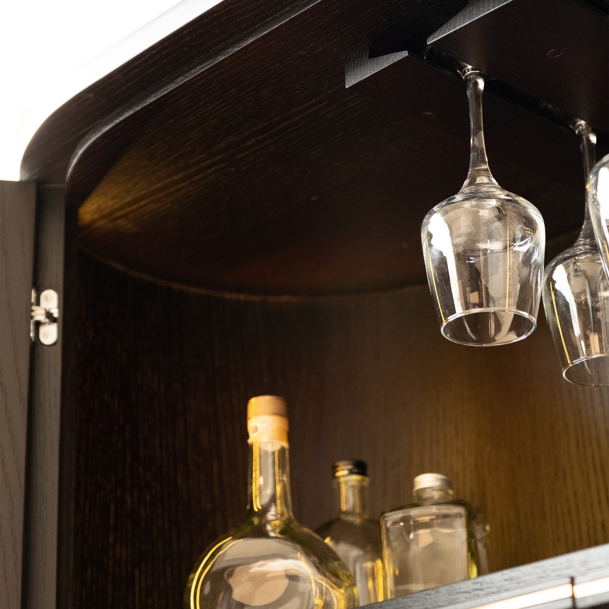 DOCIA Bar / İçki  /Kokteyl Dolabı, Meşe, Çıtalı - nowshopfun