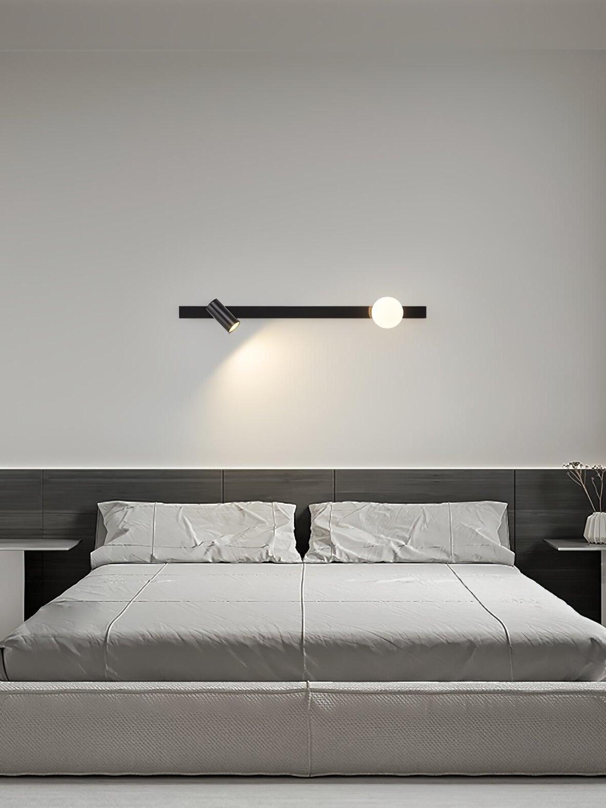 Led Spotlu Uzun Cam Aplik-Aplik-Tarz Aydınlatma-Siyah-NowShopFun