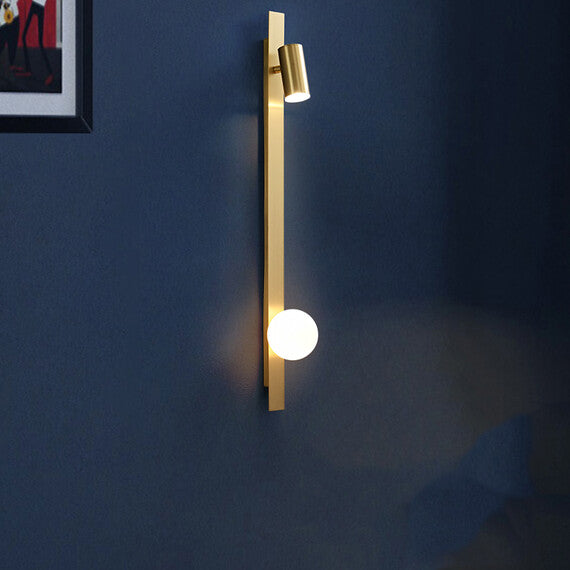 Led Spotlu Uzun Cam Aplik-Aplik-Tarz Aydınlatma-Siyah-NowShopFun