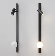 Led Spotlu Uzun Cam Aplik-Aplik-Tarz Aydınlatma-Siyah-NowShopFun