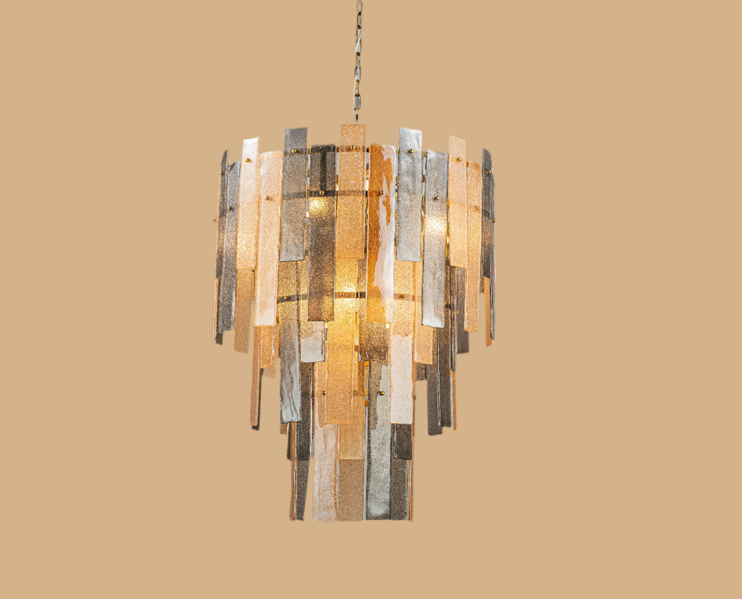 Leiden Camlı Yuvarlak Avize-Avize-Atolye Store-70 cm Yuvarlak-NowShopFun