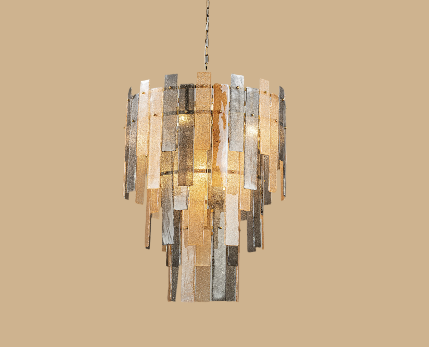 Leiden Camlı Yuvarlak Avize-Avize-Atolye Store-70 cm Yuvarlak-NowShopFun