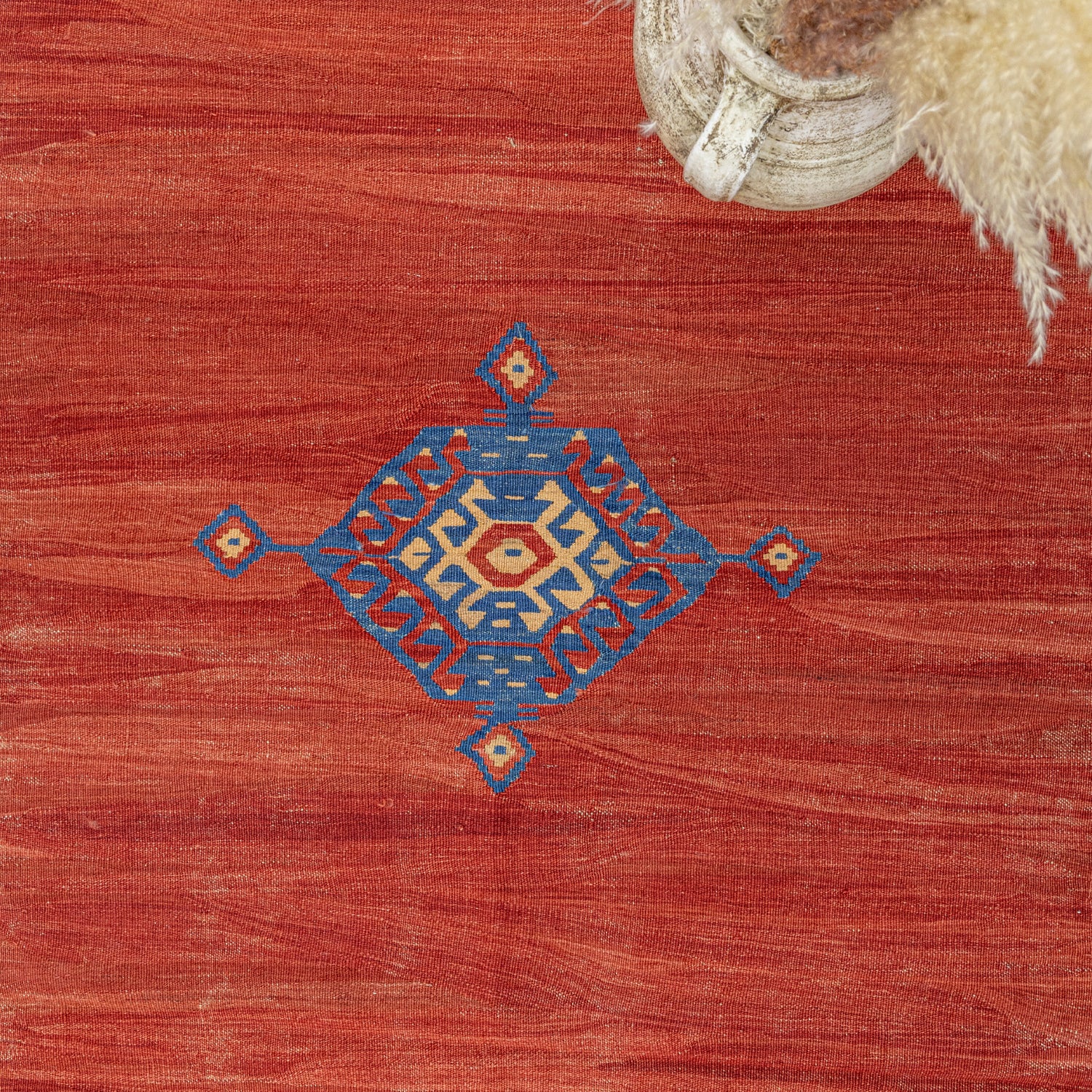Lemi Kırmızı El Dokuma Kilim 110X161 Cm