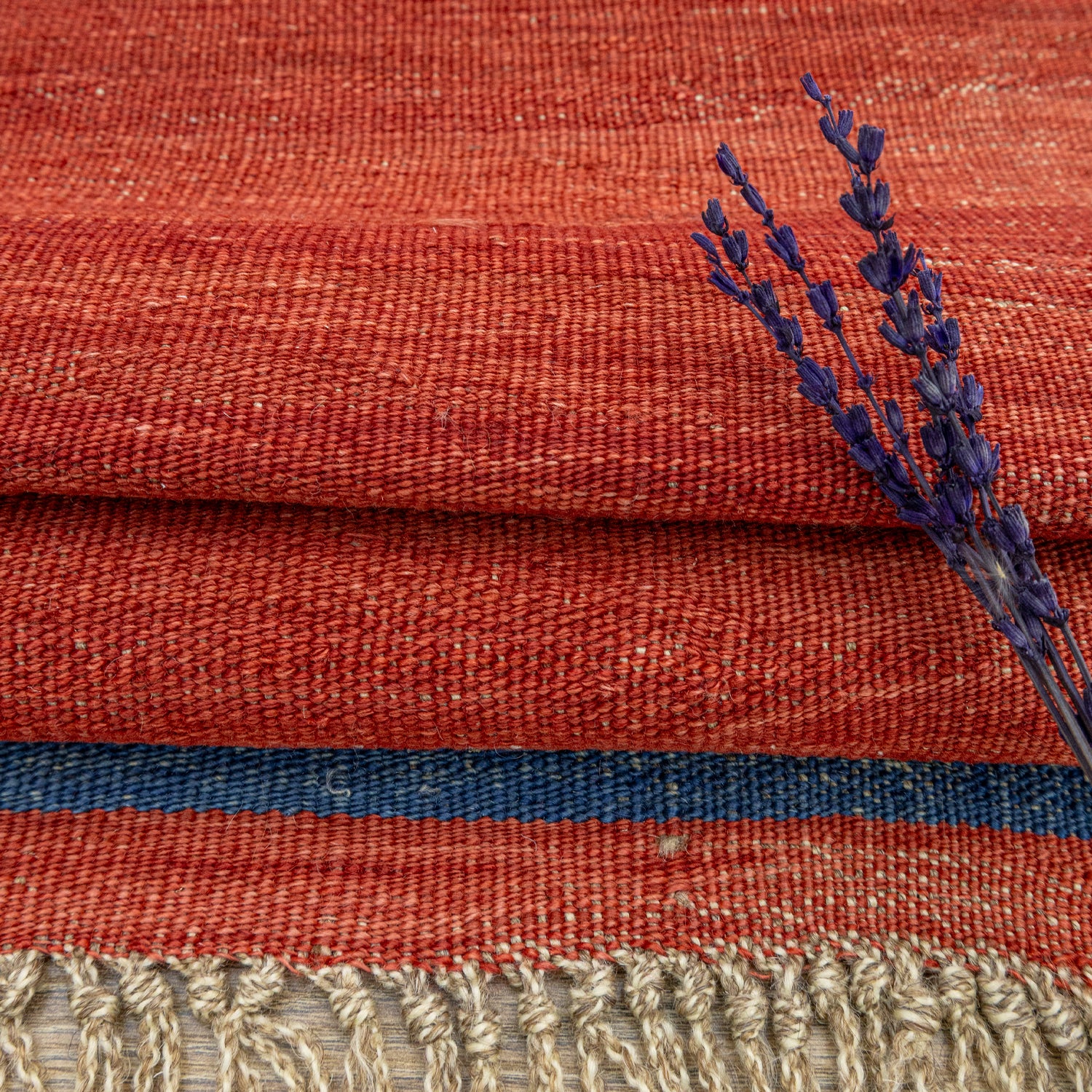 Lemi Kırmızı El Dokuma Kilim 110X161 Cm