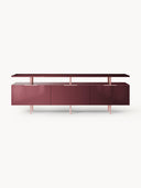 Lennie Yüksek Parlaklıklı Modern Dressoir Bordeaux 180cm