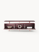 Lennie Yüksek Parlaklıklı Modern Dressoir Bordeaux 180cm