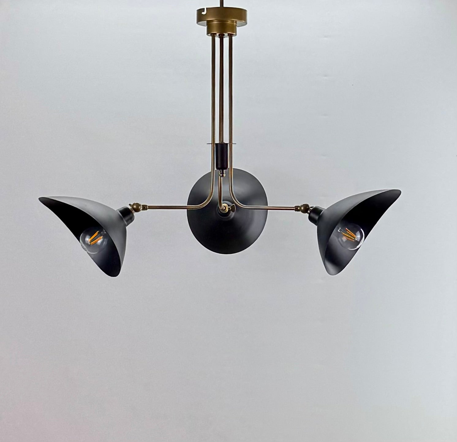 Leo İSkandinav Tarzı 3 Kollu Siyah Avize