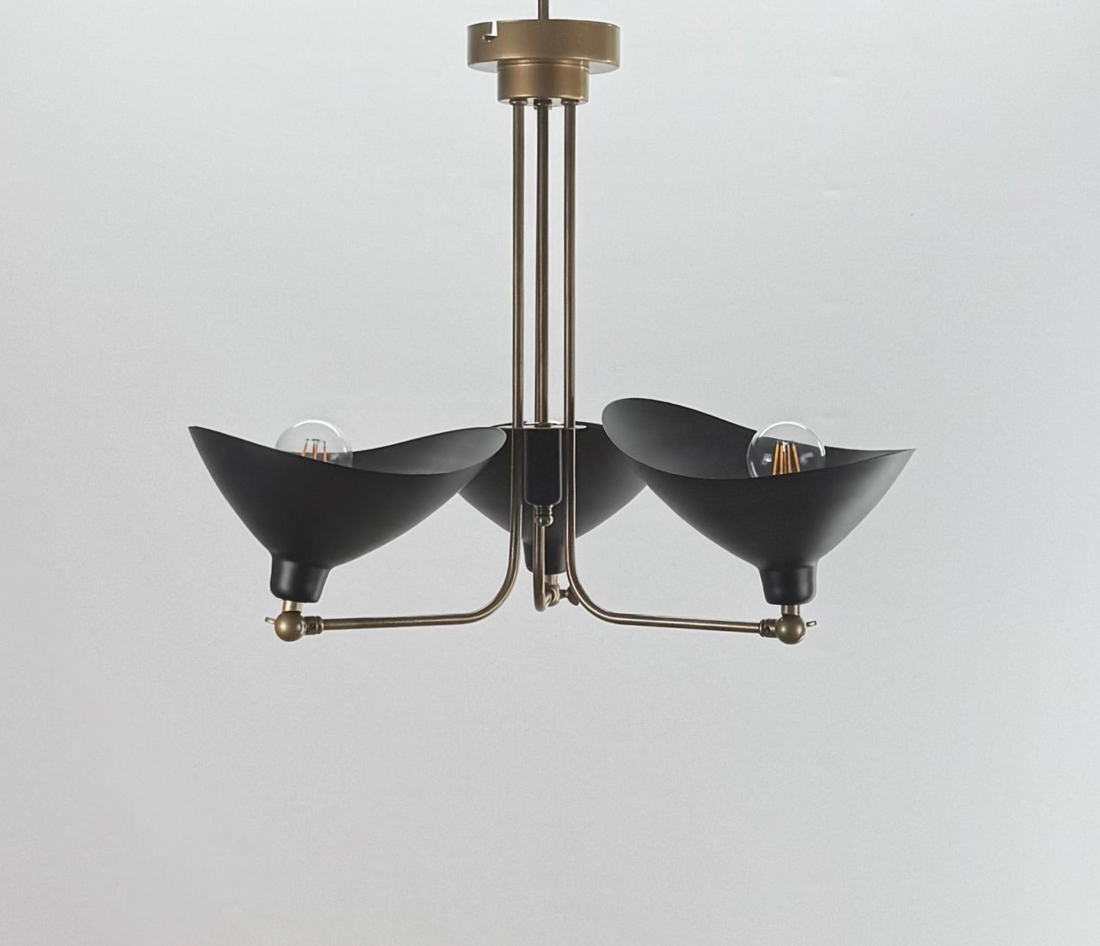 Leo İSkandinav Tarzı 3 Kollu Siyah Avize