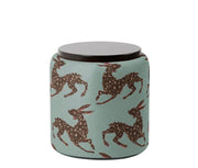Lepus Tavşan Desenli Tabure Mint Yeşili No.03