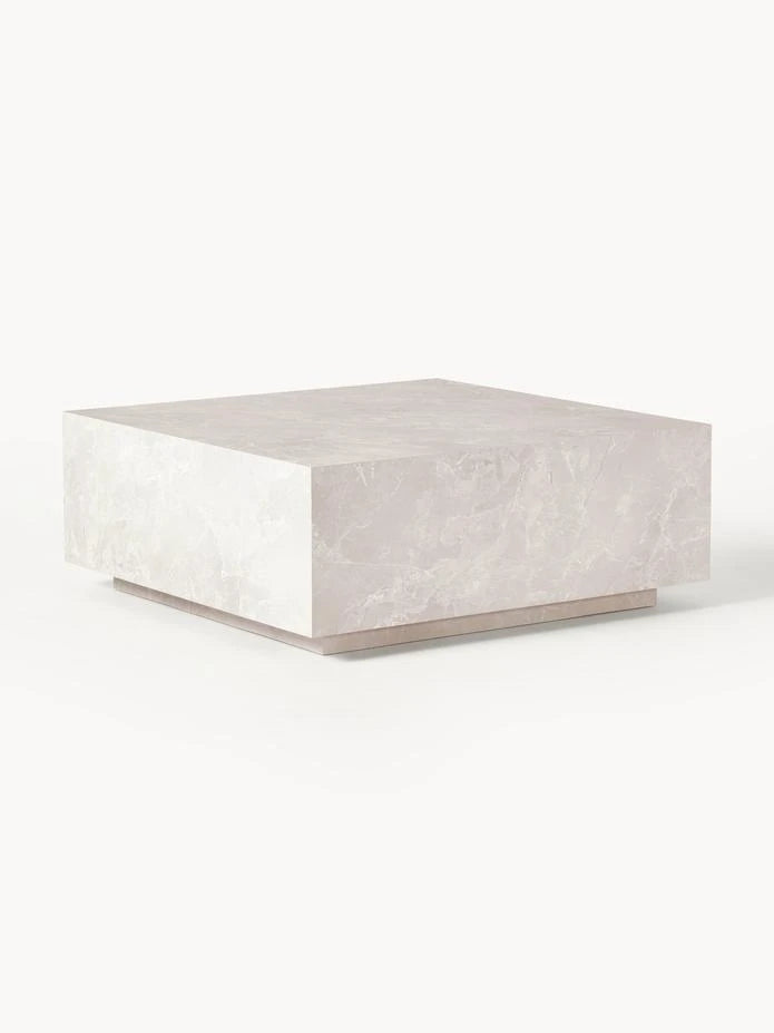 Lesley Mermer Görünümlü Sehpa, InNature Home - Bej-Oturma Odası > Sehpa > Orta Sehpa,En Yeniler-INNATURE-NowShopFun