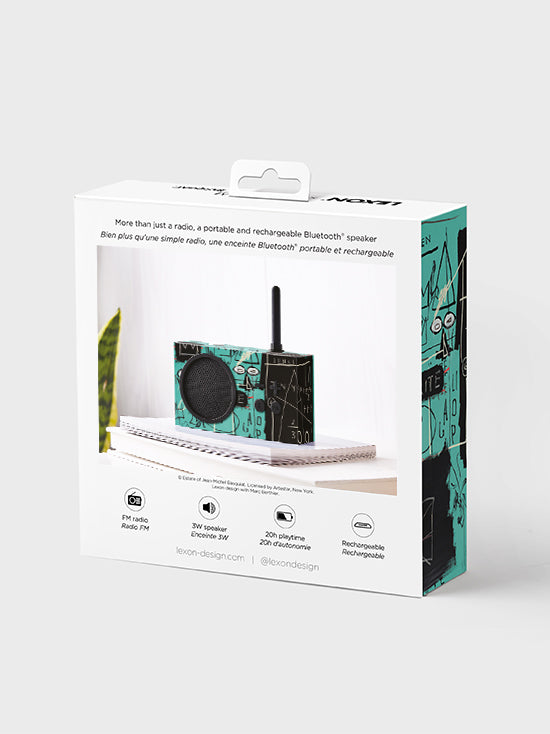 Lexon Tykho 3 Bluetooth Hoparlör ve Radyo X Jean-Michel Basquiat Pi-Hoparlör-Lexon-NowShopFun