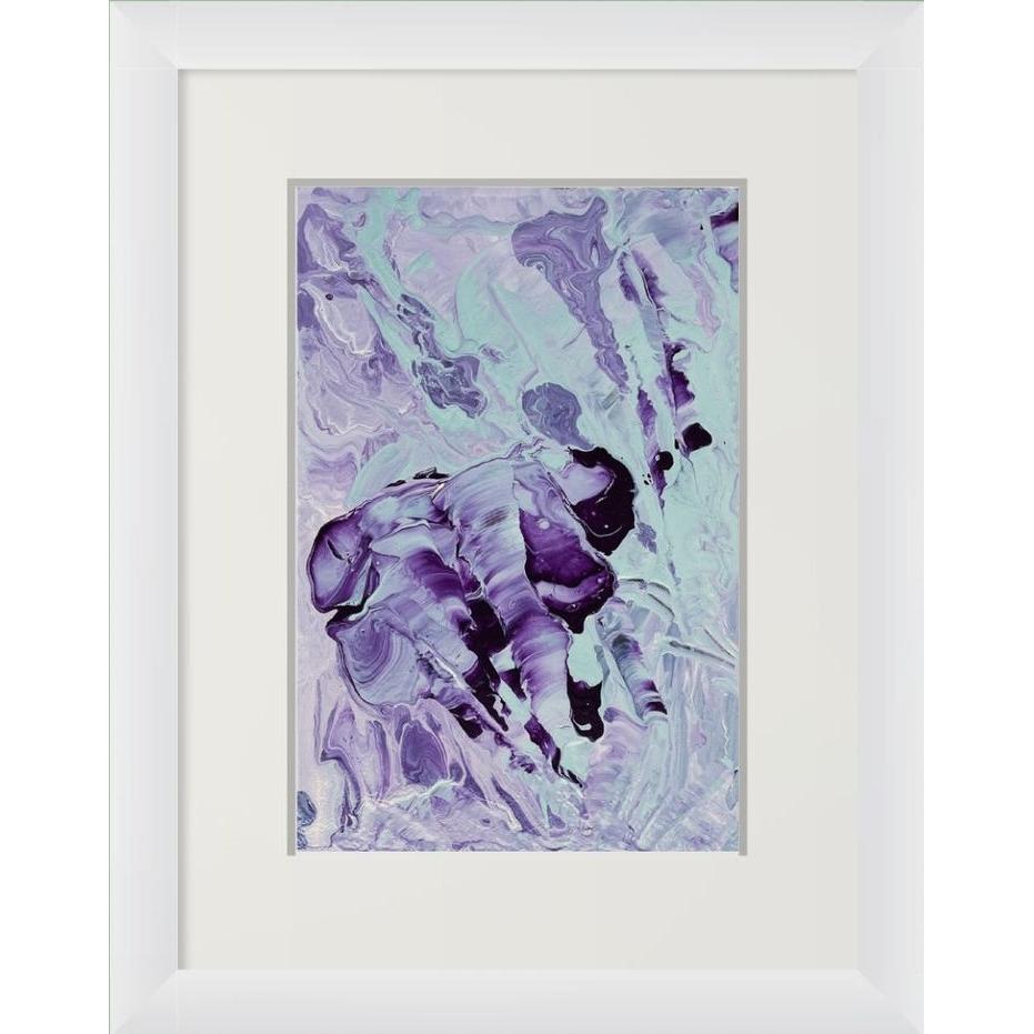 Leyla 1 Soyut El Yapımı Tablo – Beyaz Çerçeveli, Paspartülü | 31×41 cm-Tablo-Ebru Sayer Art & Design-NowShopFun