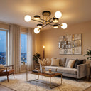 Opal Camlı 8'li Led Avize