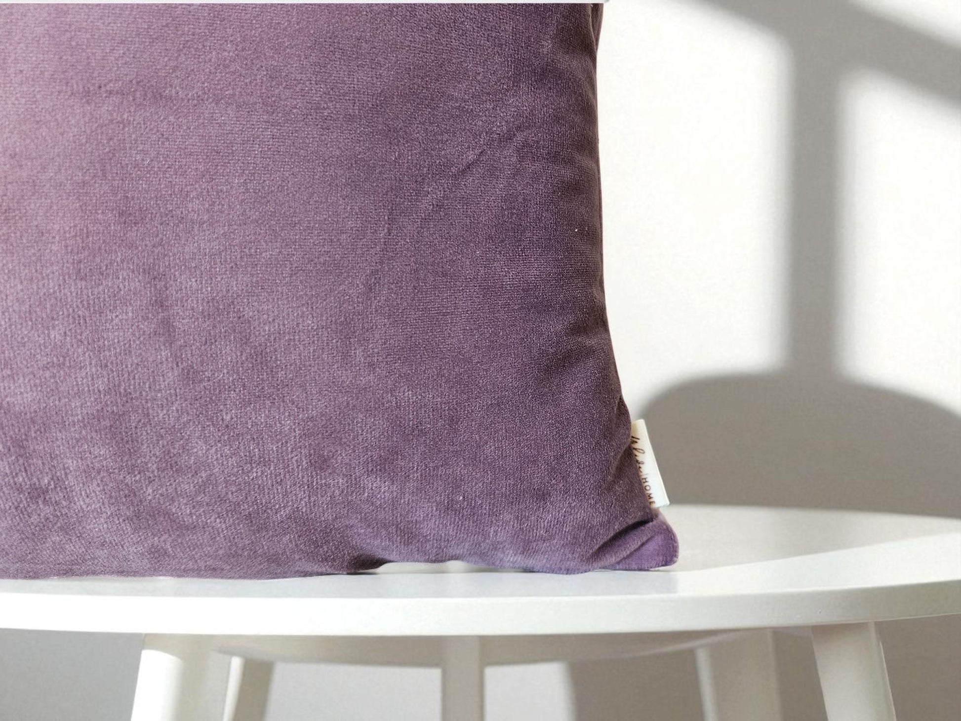 Lila Rengi Kırlent Kılıfı - Yumuşak Mat Kadife