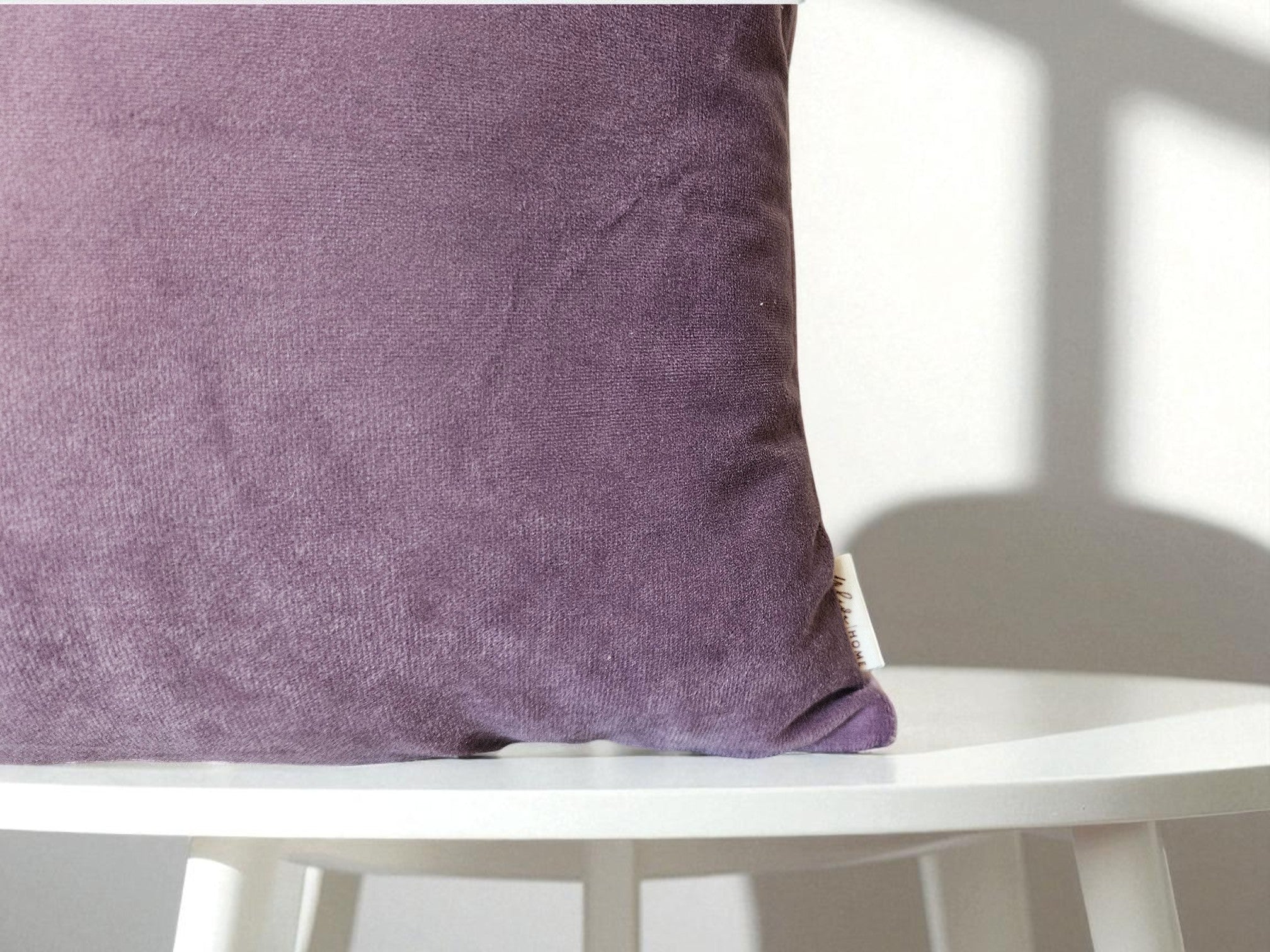 Lila Rengi Kırlent Kılıfı - Yumuşak Mat Kadife