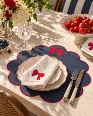 Lili Amerikan Servis-Amerikan Servis-Mariaida Home-Bej/Kırmızı-NowShopFun