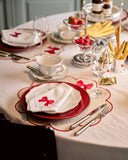 Lili Amerikan Servis-Amerikan Servis-Mariaida Home-Bej/Kırmızı-NowShopFun