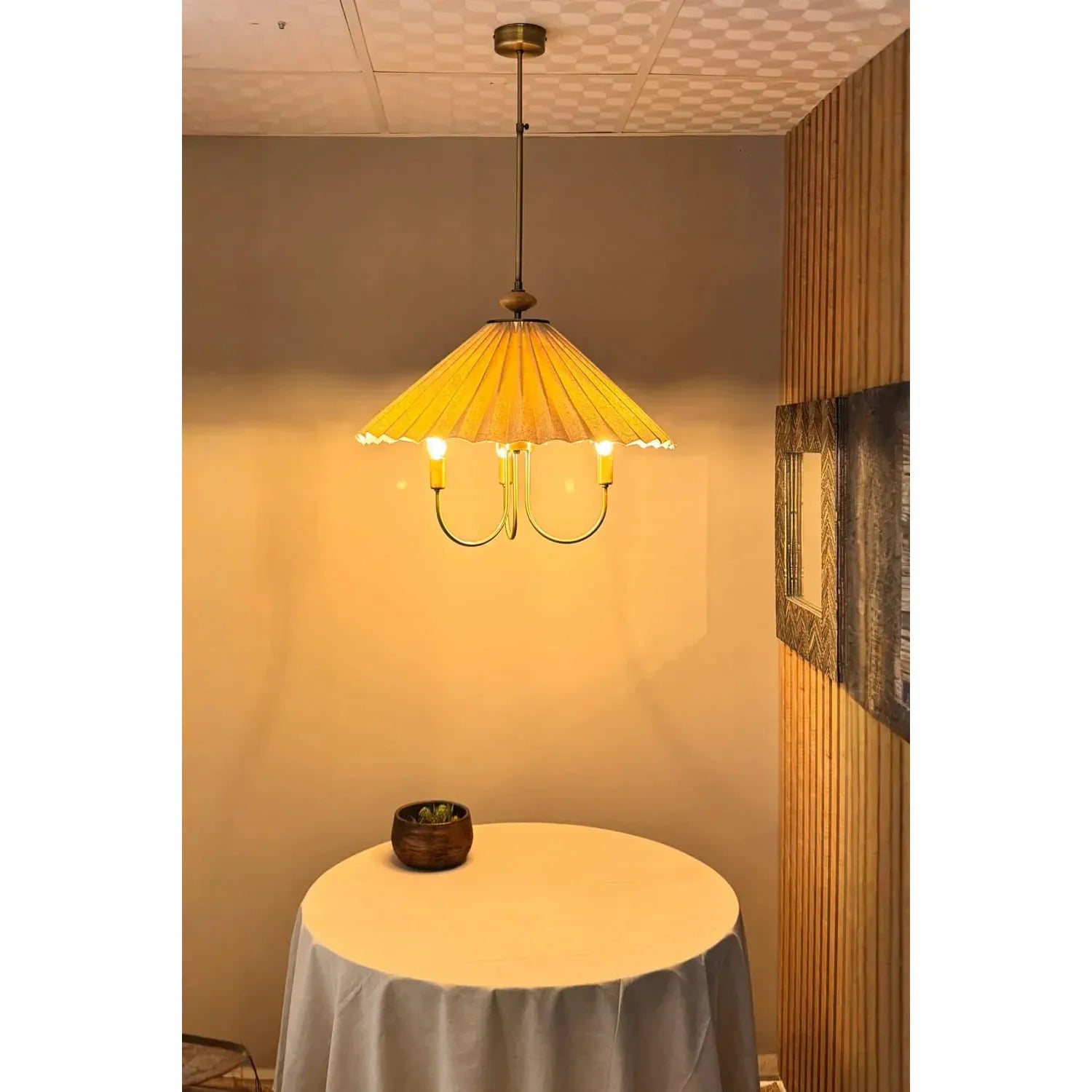 Lille Fransız Tarzı Keten Katlama Pileli Avize