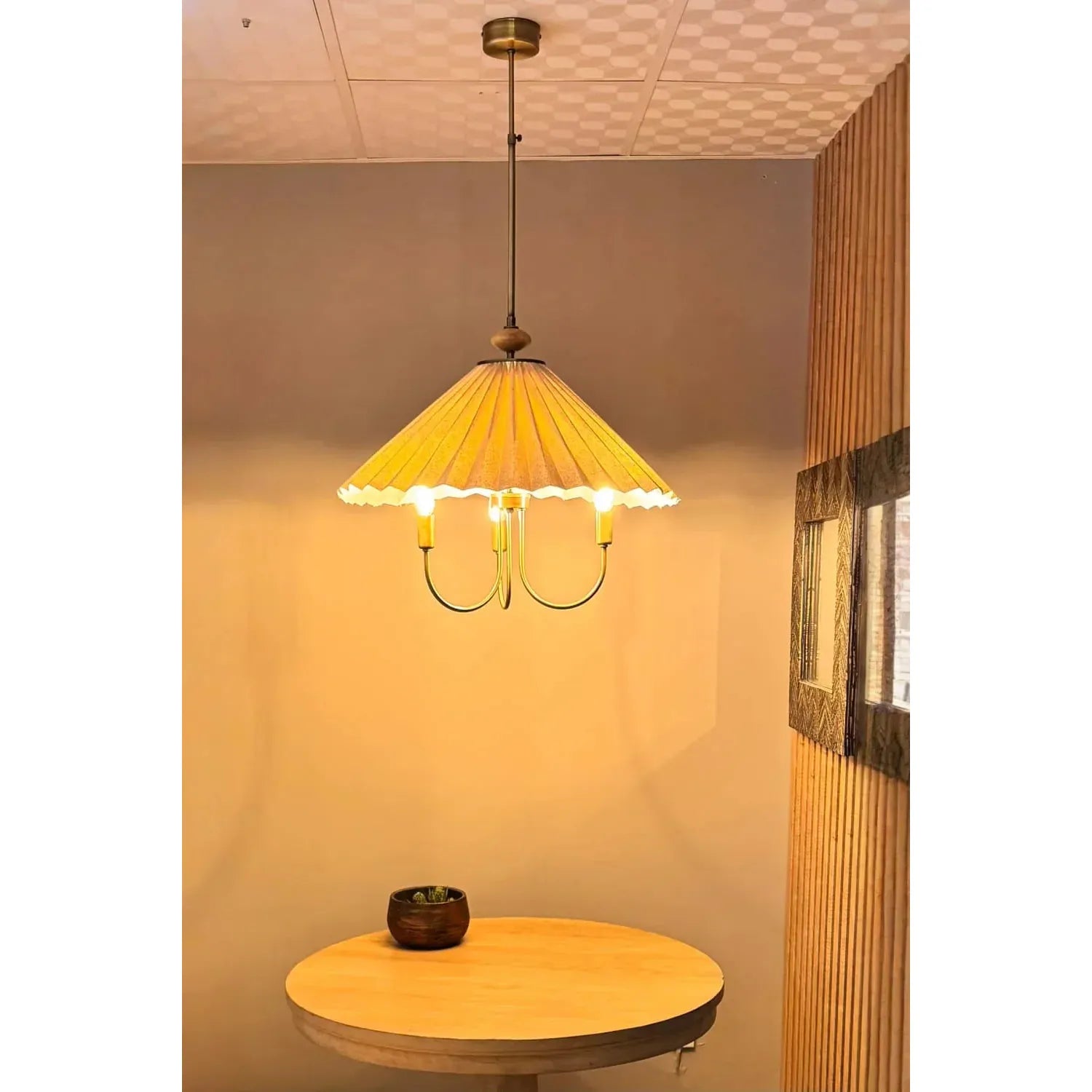 Lille Fransız Tarzı Keten Katlama Pileli Avize