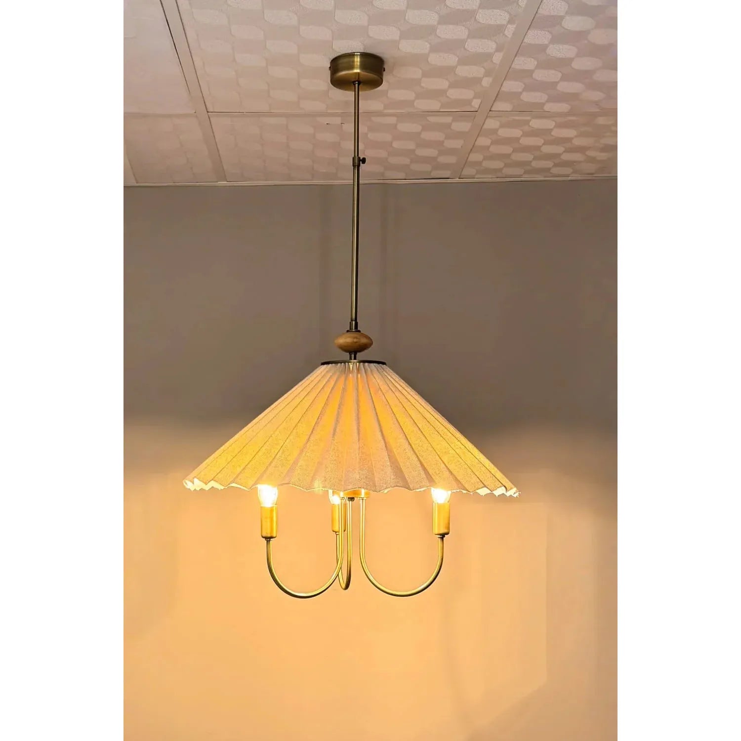 Lille Fransız Tarzı Keten Katlama Pileli Avize