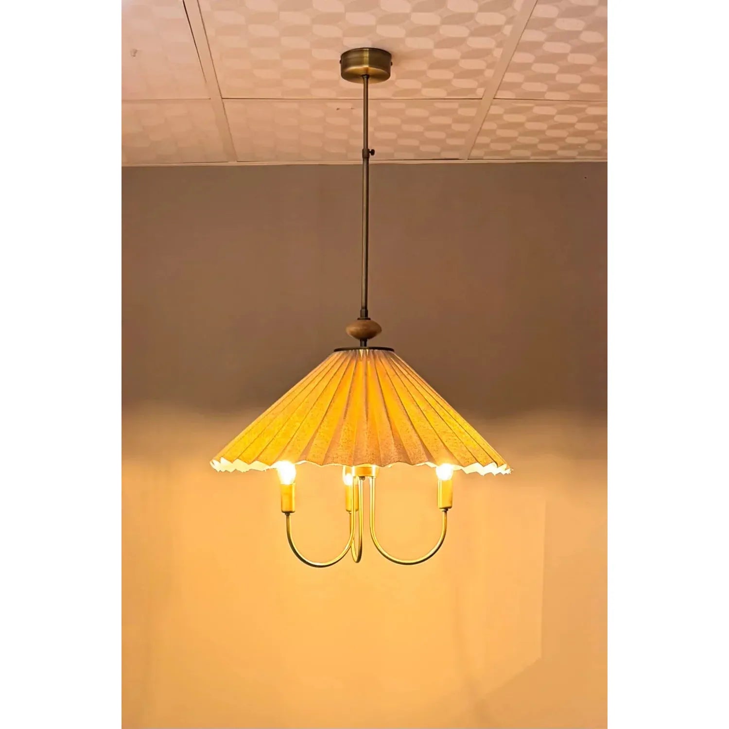 Lille Fransız Tarzı Keten Katlama Pileli Avize