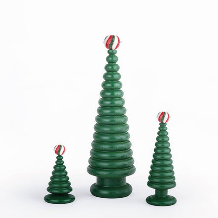 Lımıted Edıtıon Cedar Ahşap Yılbaşı Ağacı Seti-Dekoratif Ürün-ANANAS DESIGN + CRAFTS-Yeşil-NowShopFun