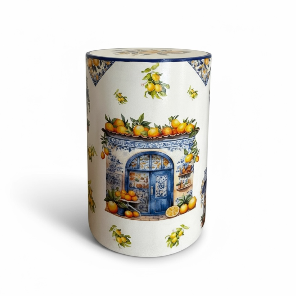 Limon Desen Ahşap Sehpa