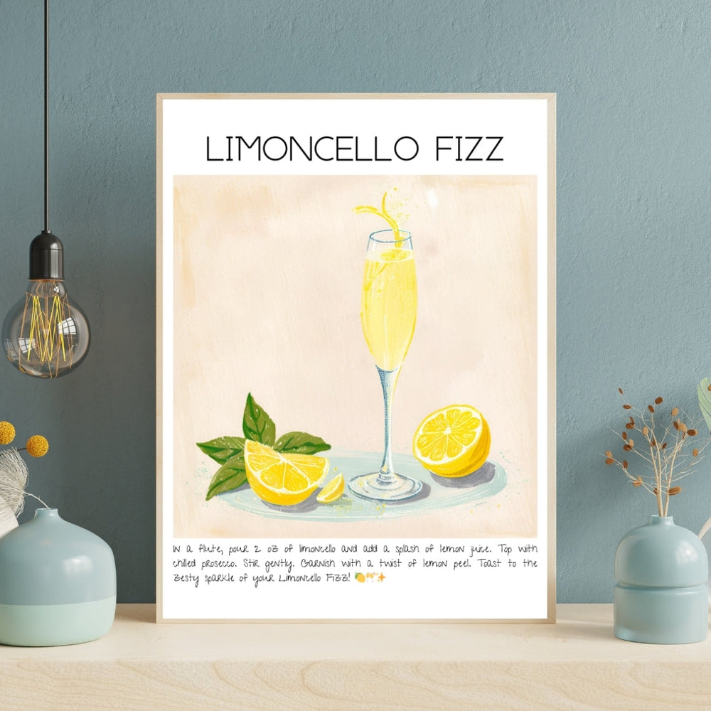 Limoncello Fizz Art Print Tasarım Poster-Tablo-Muff Atelier-21x30cm-NowShopFun