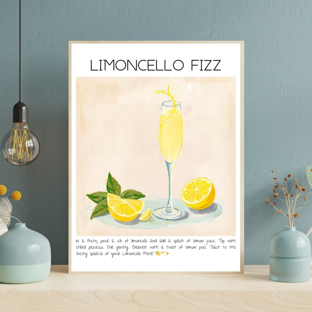 Limoncello Fizz Art Print Tasarım Poster-Tablo-Muff Atelier-21x30cm-NowShopFun