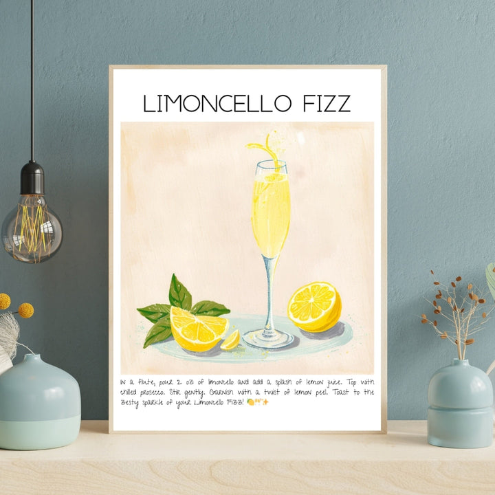 Limoncello Fizz Art Print Tasarım Poster-Tablo-Muff Atelier-21x30cm-NowShopFun