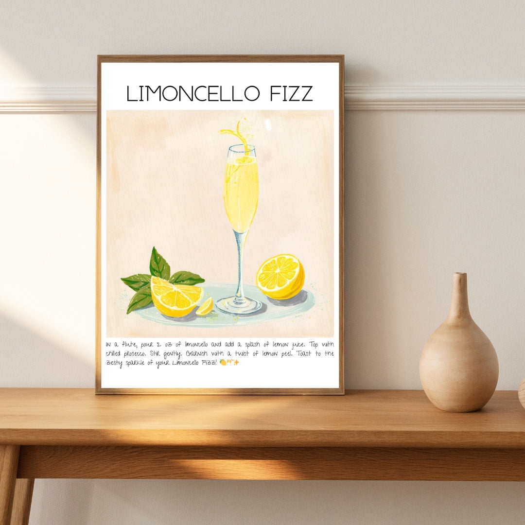 Limoncello Fizz Art Print Tasarım Poster-Tablo-Muff Atelier-21x30cm-NowShopFun