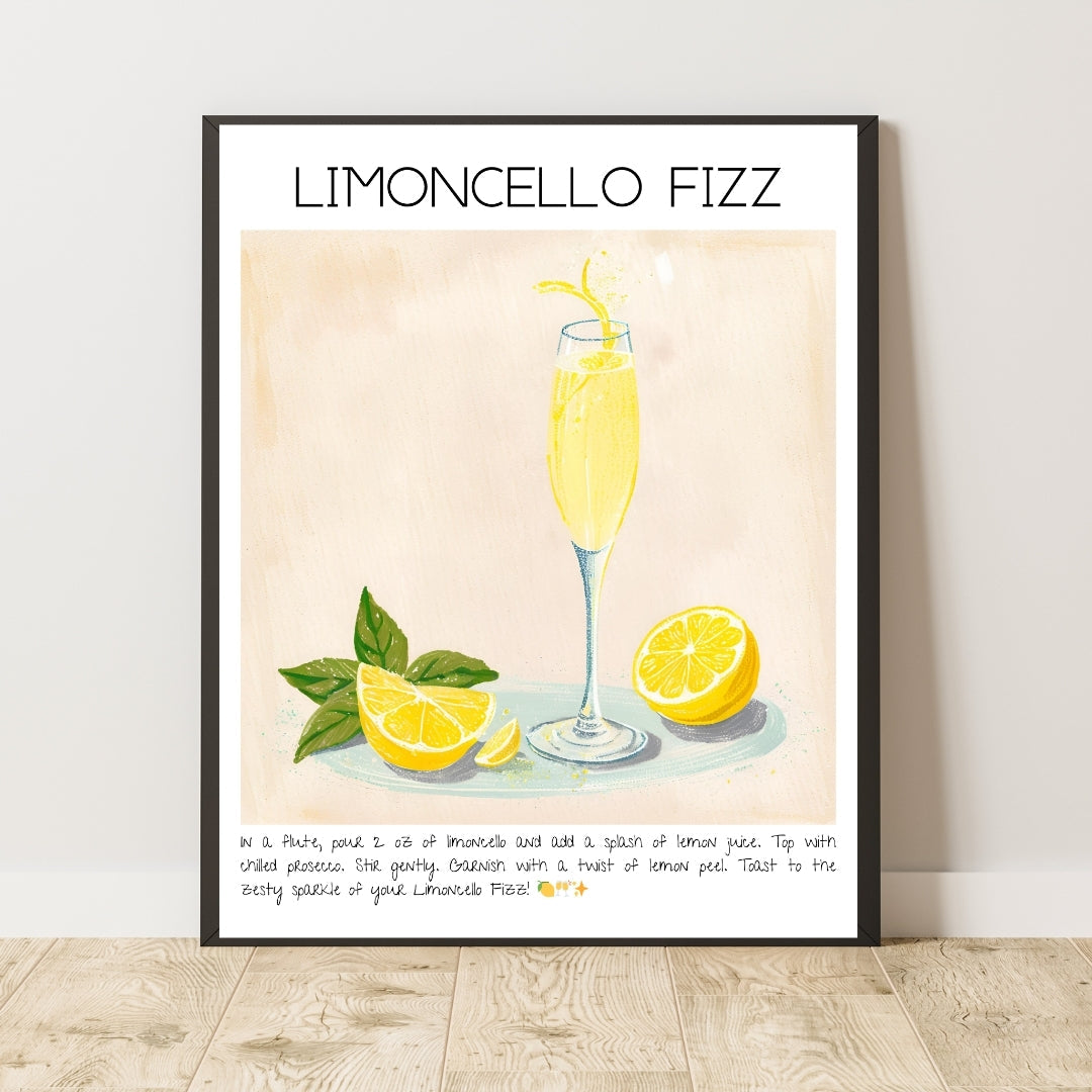 Limoncello Fizz Art Print Tasarım Poster-Tablo-Muff Atelier-21x30cm-NowShopFun