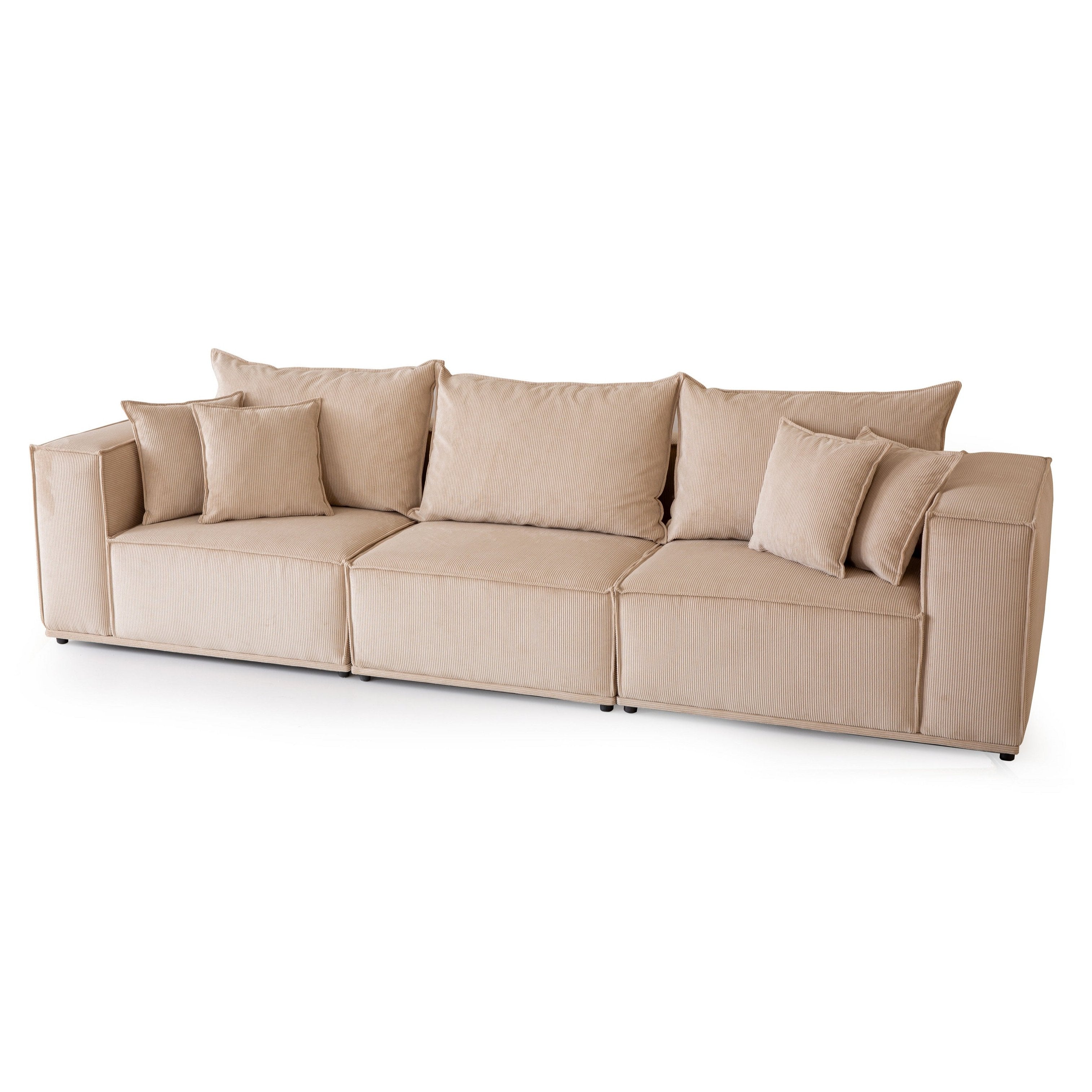 Line 4'lü Koltuk-Koltuk-Valnott-Krem-3'lü koltuk-NowShopFun