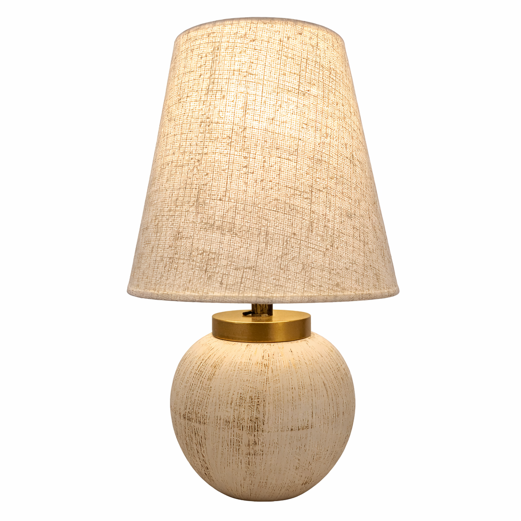 Liora Seramik Abajur-abajur-Lumiana-Kahverengi Desenli-NowShopFun