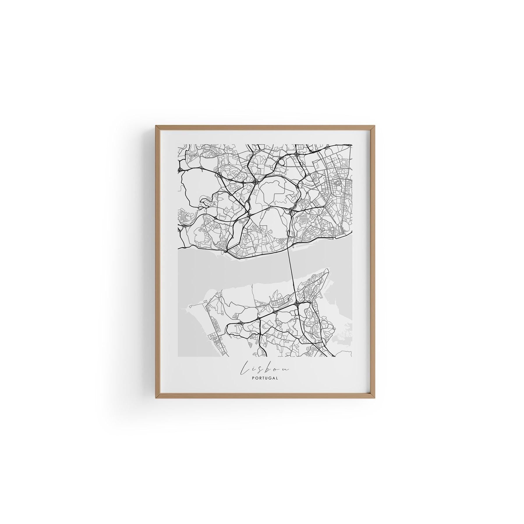 Lisbon Şehir Haritası Poster