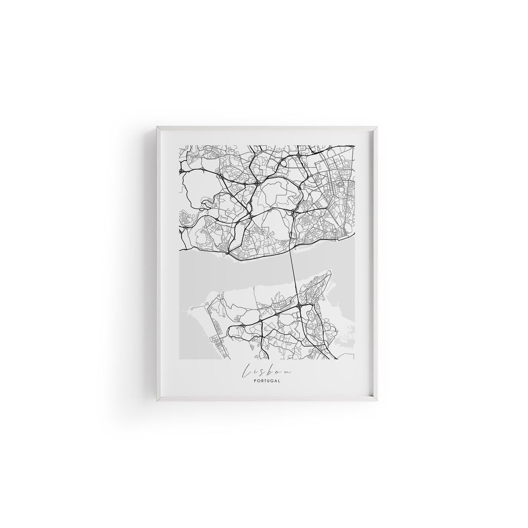 Lisbon Şehir Haritası Poster