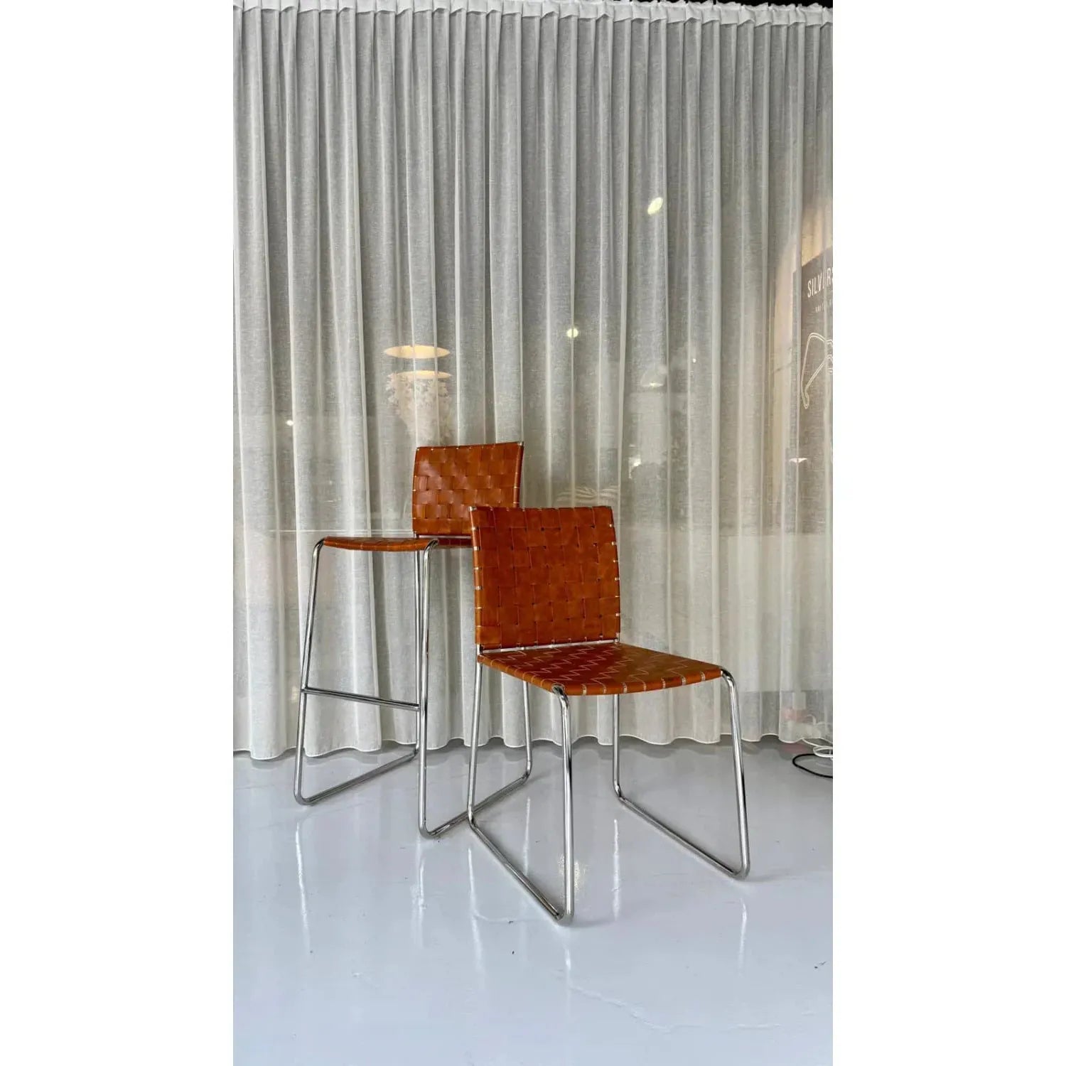 Dan Form Straps Ding Leather Mesh Chair