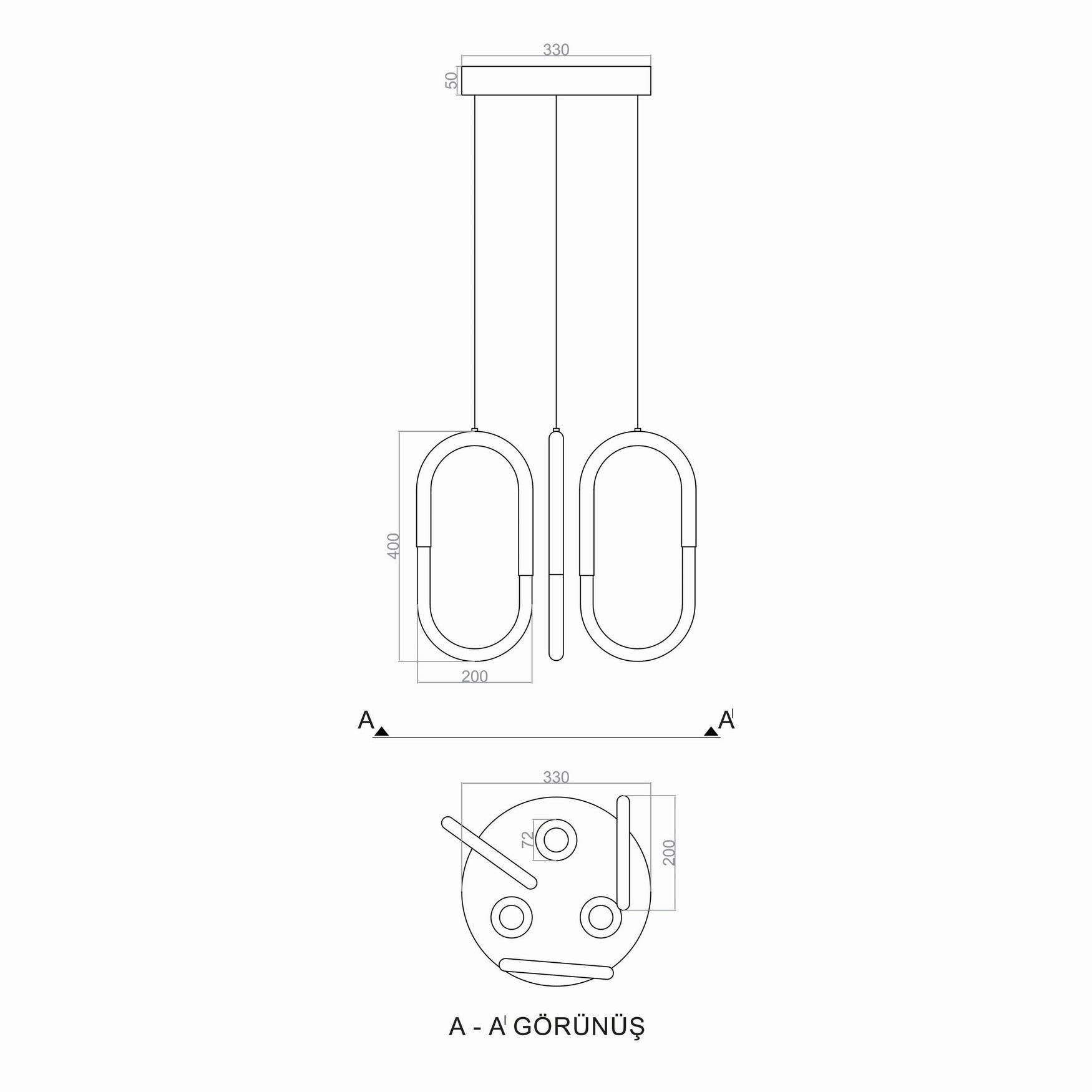 Locked Sarkıt Led Avize