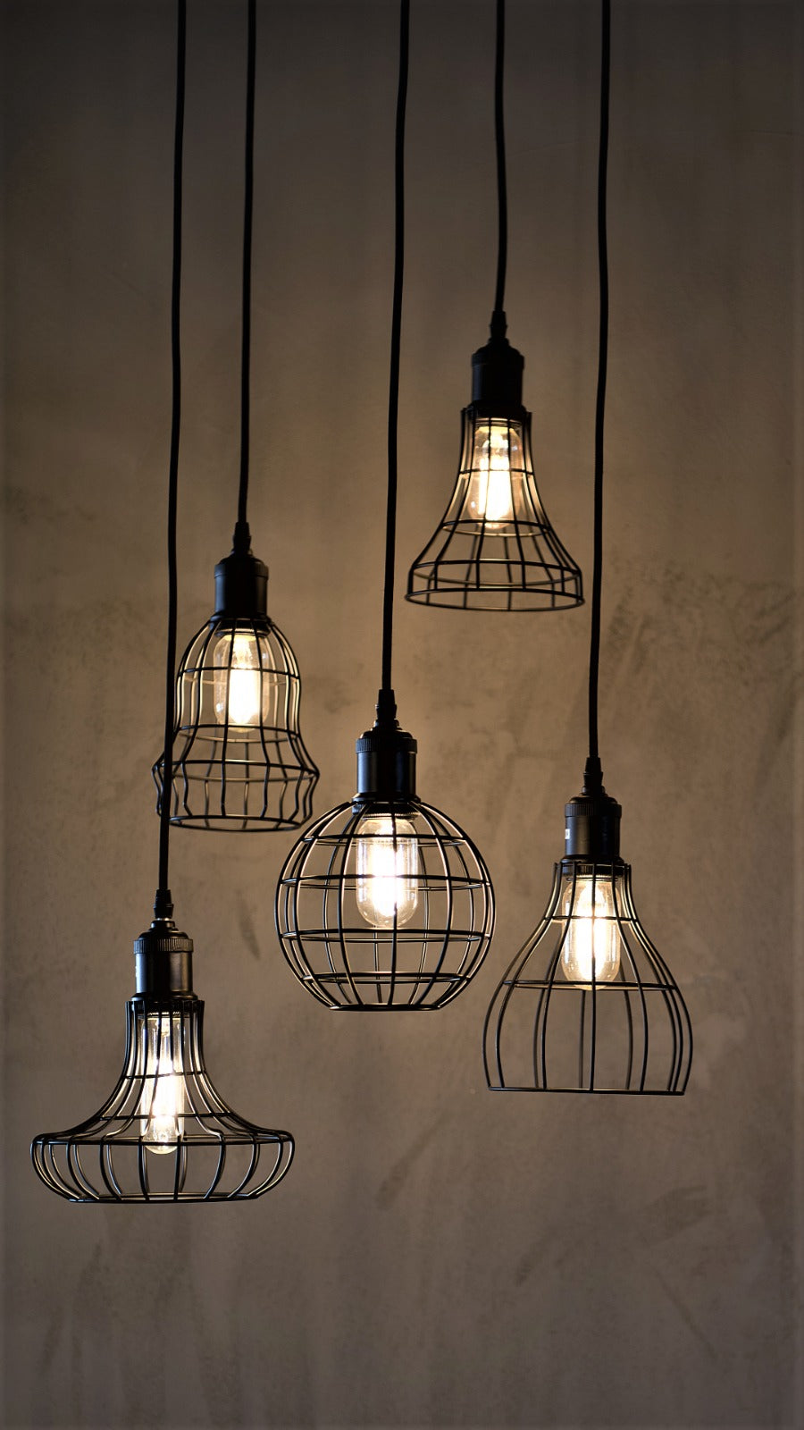 Loft Grid 5'li Sarkıt Avize-Tavan Aydınlatması-livingstore-NowShopFun