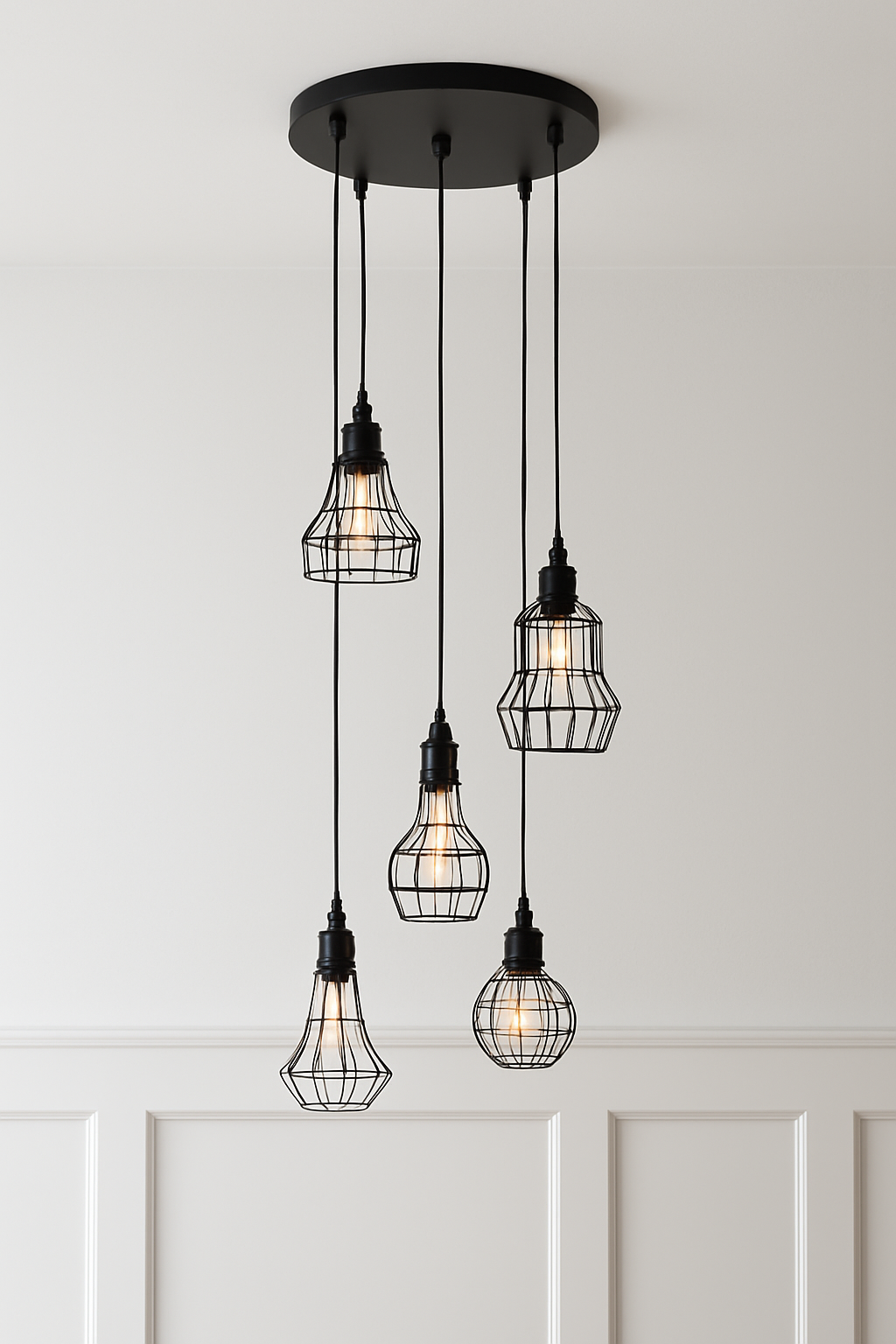 Loft Grid 5'li Sarkıt Avize-Tavan Aydınlatması-livingstore-NowShopFun