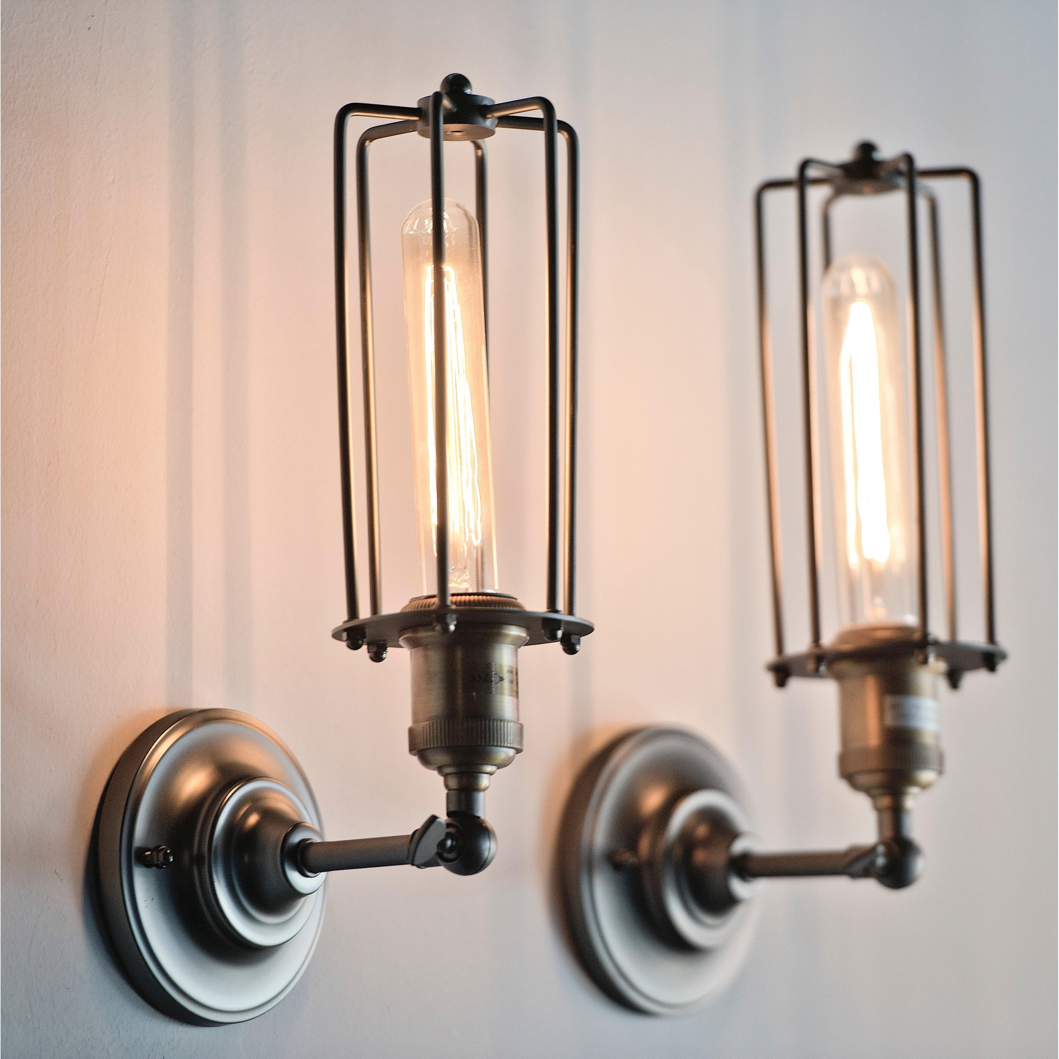 Loft Tarzı Vintage Ampullü Aplik