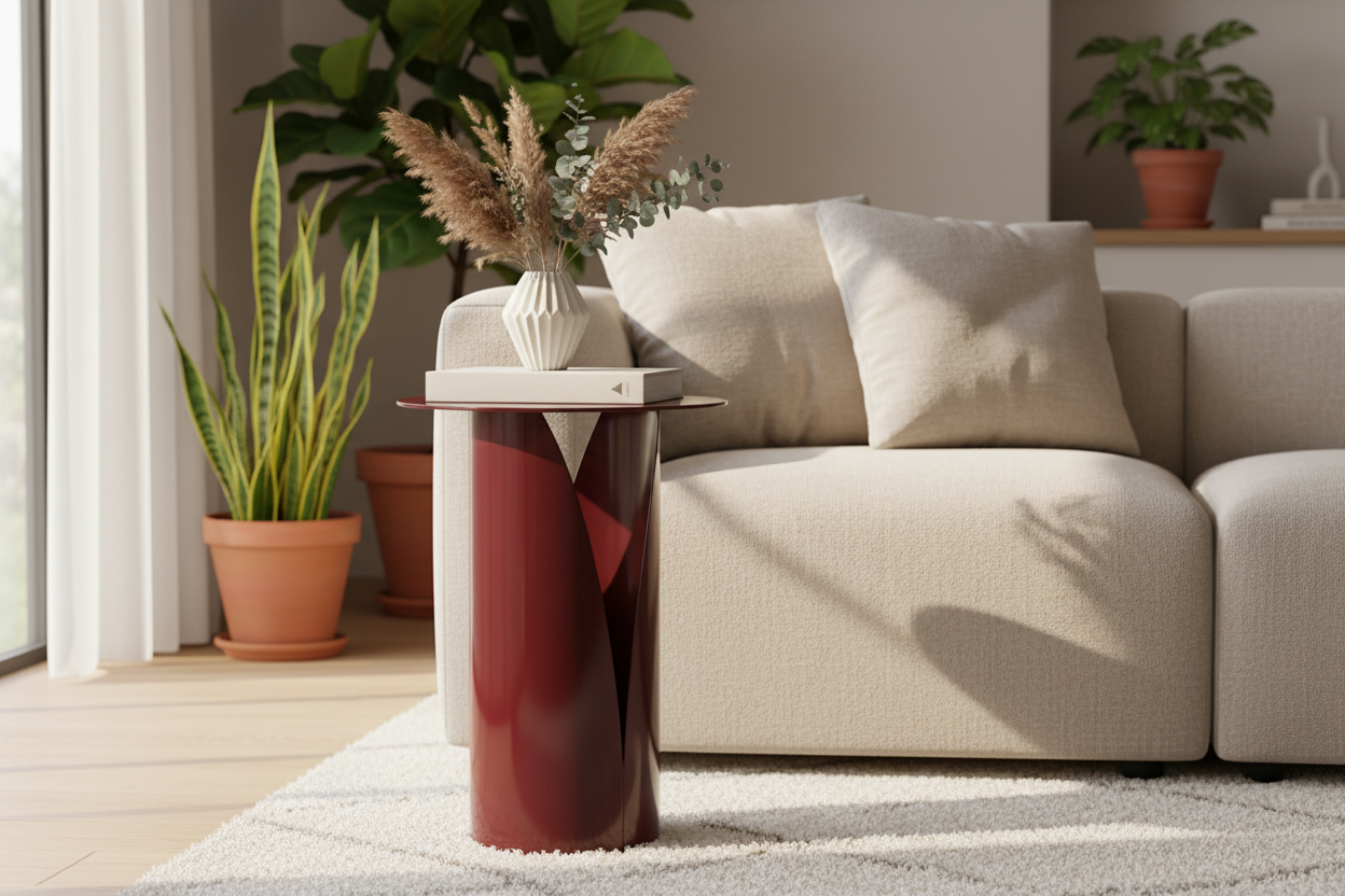Lola Sehpa Bordo-Yan Sehpa-Pinot Interior-NowShopFun