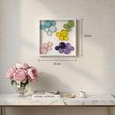 Lolliframe Bloom Duvar Dekoru | 32x32 cm Renkli 3D Duvar Aksesuarı