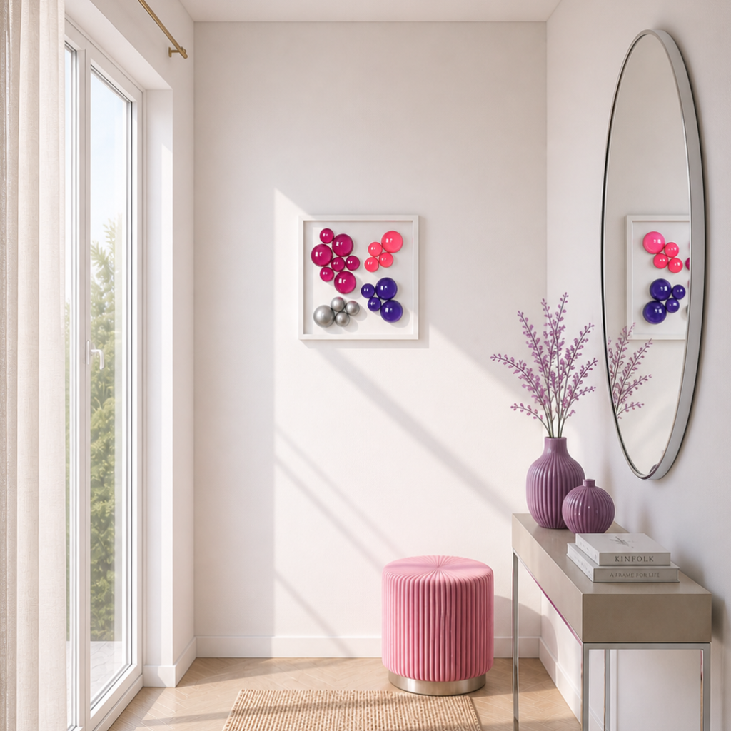 Lolliframe Metallic Duvar Dekoru 32x32 cm | Modern Metalik Duvar Tasarımı / Lolliframe Metallic Duvar Dekoru – 32x32 cm