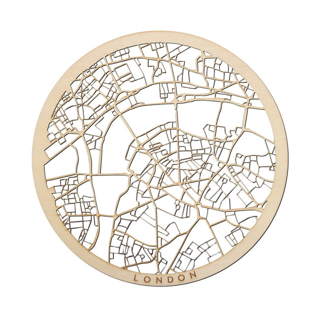 London Ahşap Şehir Haritası-Duvar Aksesuarı-ODA.products-NowShopFun