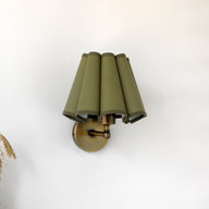 Looma Gold Pliseli Duvar Apliği-Aplik-Levaillant-Hasır Krem-NowShopFun