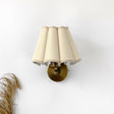 Looma Gold Pliseli Duvar Apliği-Aplik-Levaillant-Hasır Krem-NowShopFun